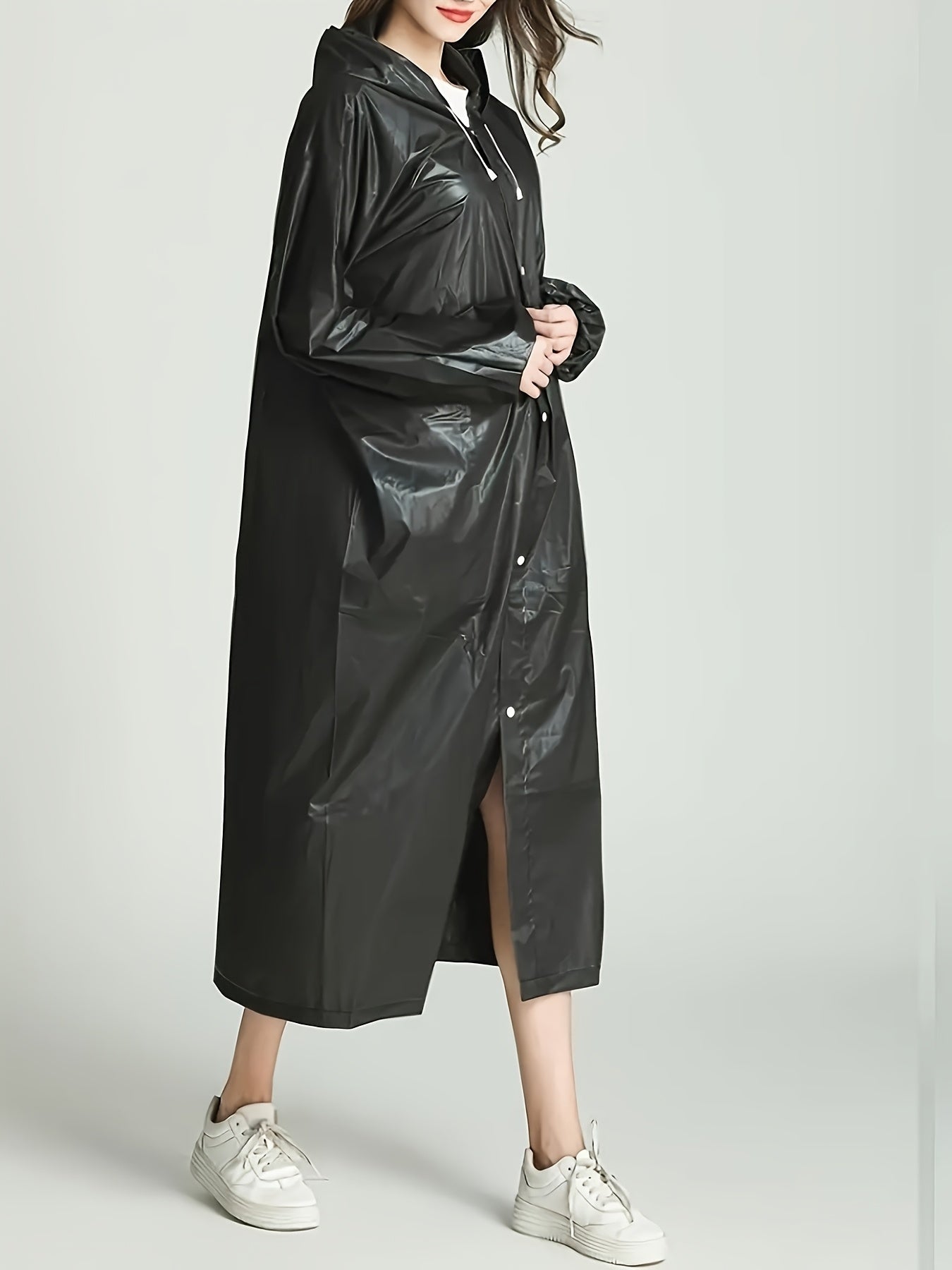 3 PCS Set Heavy-Duty EVA Full Body Raincoats - High Quality Hooded Long Sleeve Rain Gear with Adjustable Drawstring Hood & Button Front - Lightweight High Quality Outerwear for Cycling, Hiking, Travel - Women's & Unisex Adult