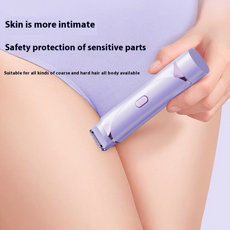 2-in-1 Bikini Trimmer and Electric Shaver Set (Designed for Women) Wireless Dual-use Electric Shaver Set, Suitable for Use on the Face, Lips, Underarms, Legs, and Intimate Areas.
