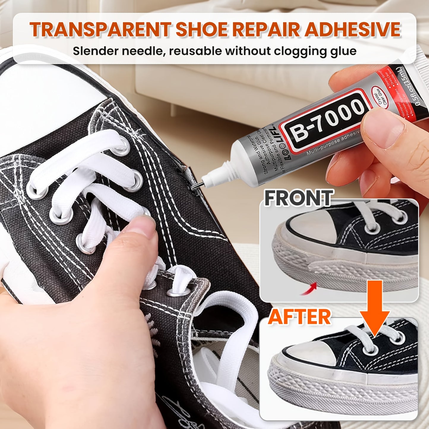 NEW 10 PCS Set Strong Glue - Heavy-Duty Clear All-Purpose Adhesive, Waterproof & Anti-Aging, No-Clog Cap & Precision Tip for Nail Art, Shoe Repair, Jewelry, DIY Crafts, Model Building, Home Repairs, Temporary/Permanent Bond -