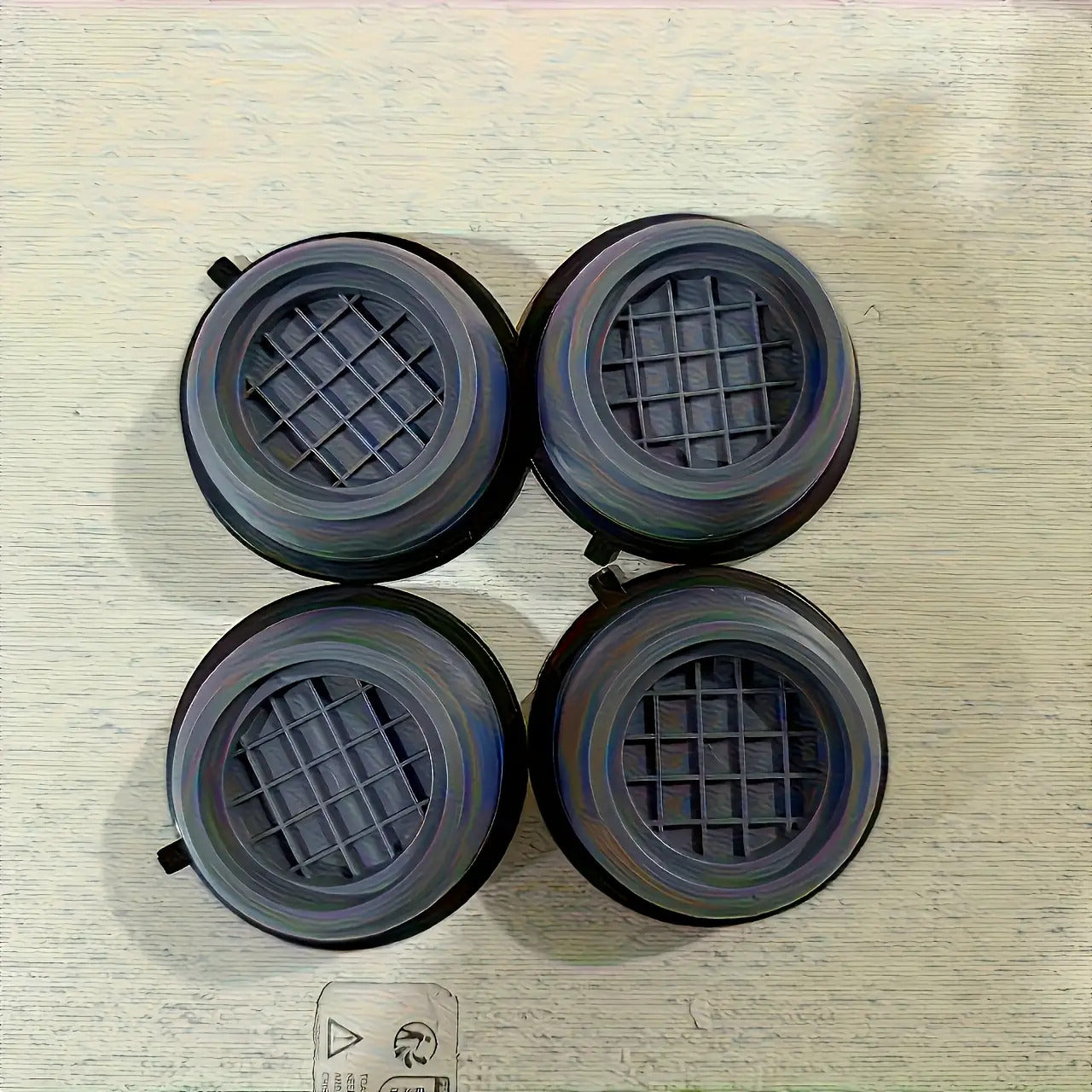 4 PCS Set Washing Machine Anti-Vibration Silicone Pads - Shock Absorption and Noise Reduction, Sturdy and Durable, Stable Washing Machine Support, Reduces Vibration and Noise, Waterproof, Non-Slip, and Shock-Absorbing, Raised