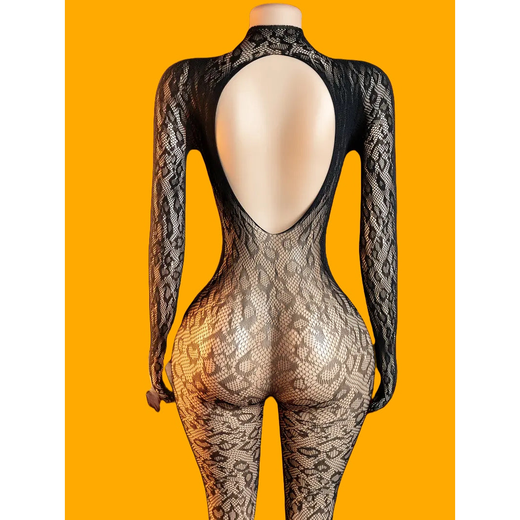 12pcs Women'S Lingerie Jumpsuit Set - Elegant Floral Pattern, Hollowed-Out Design, Romantic Fantasy, No Matching Set, Perfect for Bedroom Wear, Bedroom Attire|Floral Pattern Jumpsuit|Hollowed-Out Design, Lingerie Sets for Wom