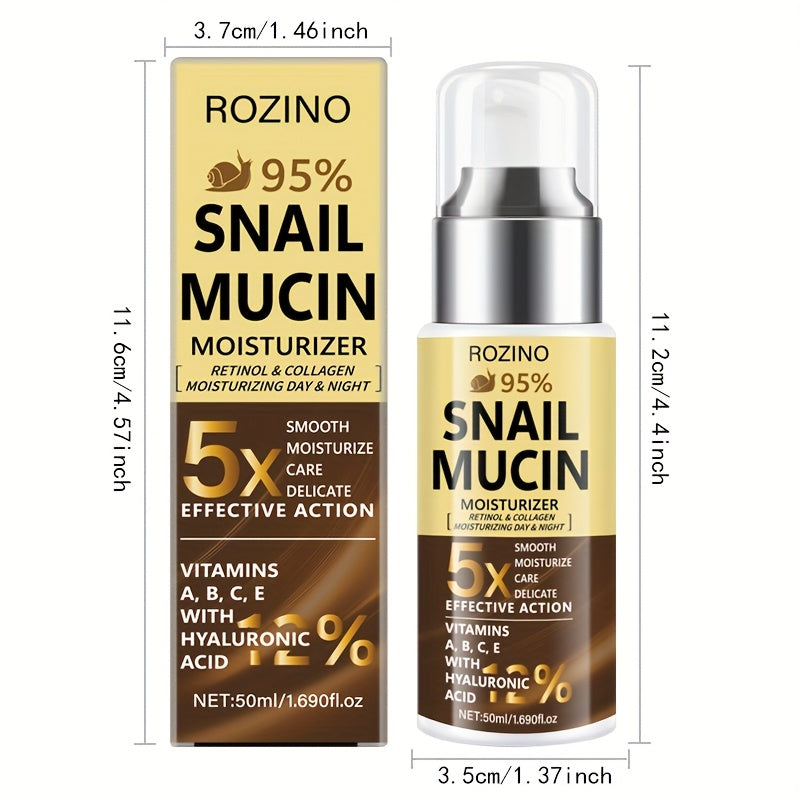 50ml Instant Lift Firm 95%Snail Mucus Moisturize Face Cream, Instant Face Lift Cream, 5X Efficacy, Look Reduced Face Wrinkles Dark Circles Appear, Improved Face Skin Aging Loose Dull Signs, Firm Lift Face Cream, for All Skin