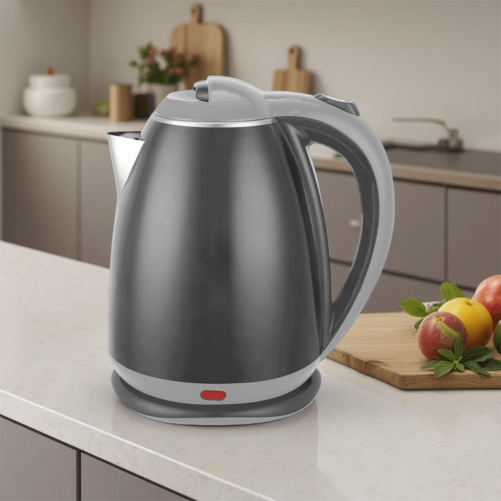 A Fast Cooking Electric Kettle, Stainless Steel Electric Kettle, 1500W High Power, UK Plug, Automatic Shutdown and Dry Protection, Suitable for Kitchen, Office, Tea, Coffee, Beverage Heaters