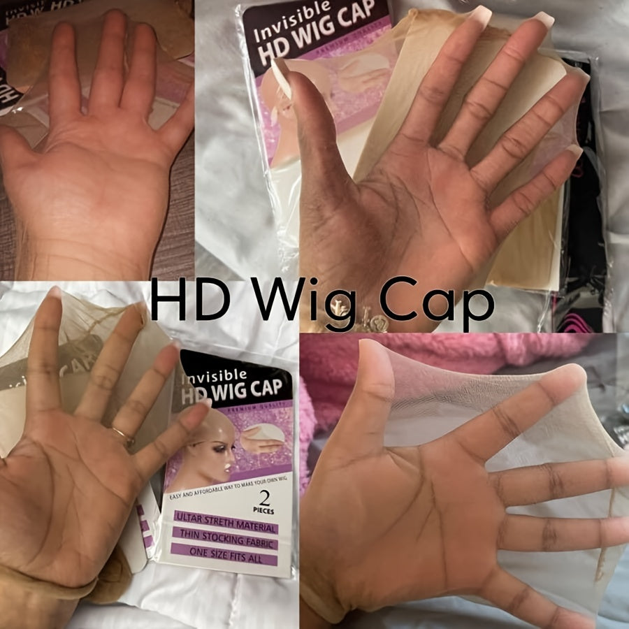 30pcs Ultra Thin Invisible HD Wig Caps for Women - Transparent Nylon Stocking Caps for Lace Front Wigs, Bald Caps, Sheer Nude Wig Accessories, No-Slip Fit, Sleek Design, Wig Caps for Wigs