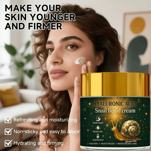 High-Concentration Korean Snail Liquid Cream, Containing Bee Venom Hyaluronic Acid, Collagen, Vitamins, and Other Ingredients,  Firming Tightening Strengthen the entire area of the face and neck. 50 grams - Significantly, fin