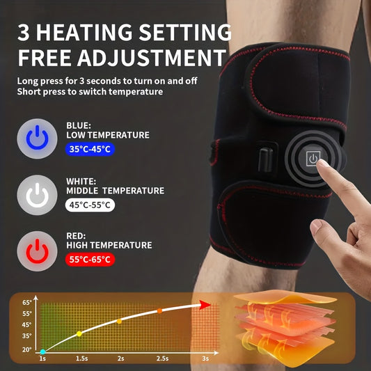 1-2 PCS Set Dual-Head Heated Knee Massager Powered by USB That Offers Warmth And Compression for Joint Support, Making It a Perfect Gift for Seniors for Home Use Or Travel