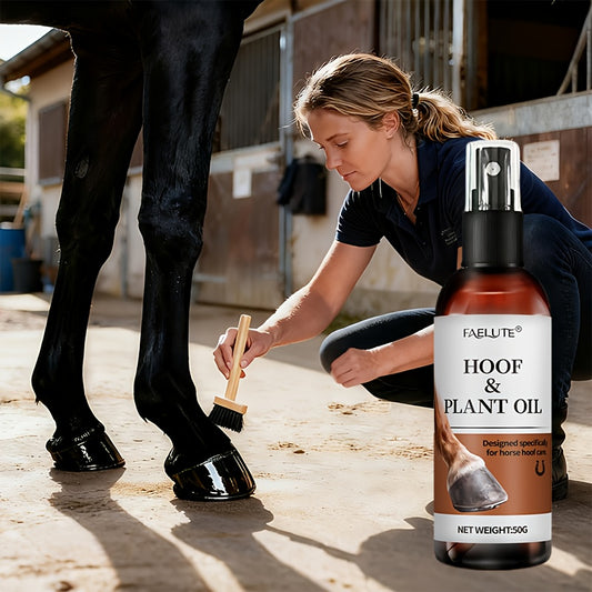 Horse Hoof Oil for , Cracked Hooves - Deep Nourishing & Restorative Formula with Natural Botanical Oils, Long-Lasting Moisture & Shine, Strengthens Hoof Wall, Prevents Splits & Cracks, Easy to Apply, Ethically Made Care for A