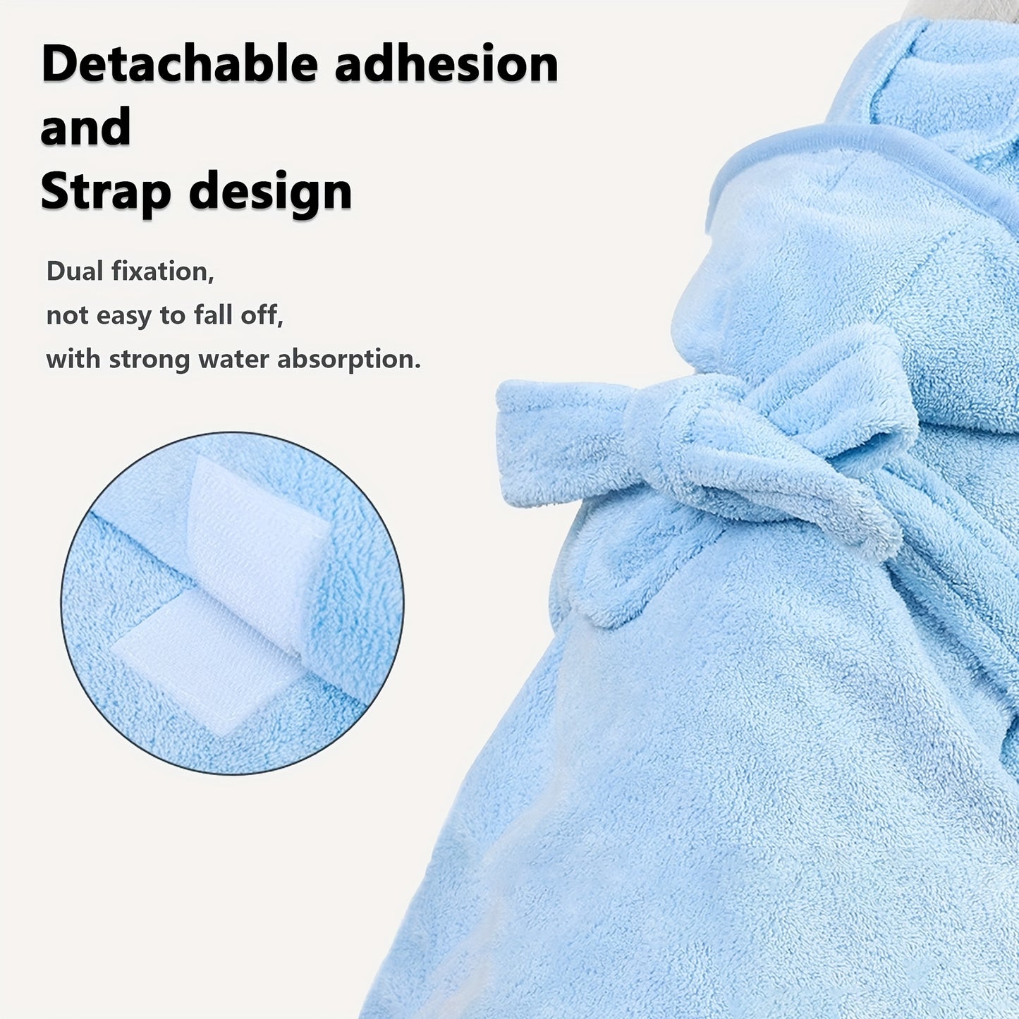 7 Colors Ultra-Soft Quick-Dry Pet Bathrobe for Small & Medium Dogs & Cats - All-Season Lightweight Design with Safety Closure, Easy-Button Entryway, Machine Washable, Cozy Fleece-Lined for Warmth, Pet Wash-Robe, Cozy Fleece L