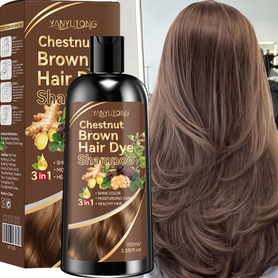 100Ml of 3-In-1 Shampoo And Hair Dye, Cleanses And Colors, Instantly Adds Color, Creates Shiny, Voluminous, And Smooth Hair in Just a Few Minutes, Gentle And Non-Damaging, Moisturizing, Frizz Control