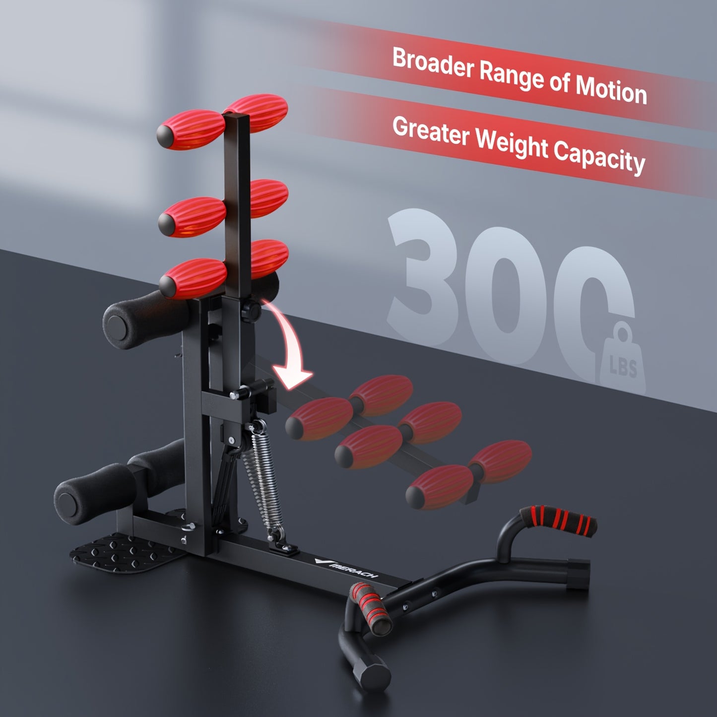 Home Gym  Women Men Training Squat Machine Adjustable with 3-Level Resistance, 136.08KG Weight Capacity, Safe & Easy-to-Use Squat Trainer Suitable for Fitness, Strength Training, Knee/Back, Compact (No Electronics)
