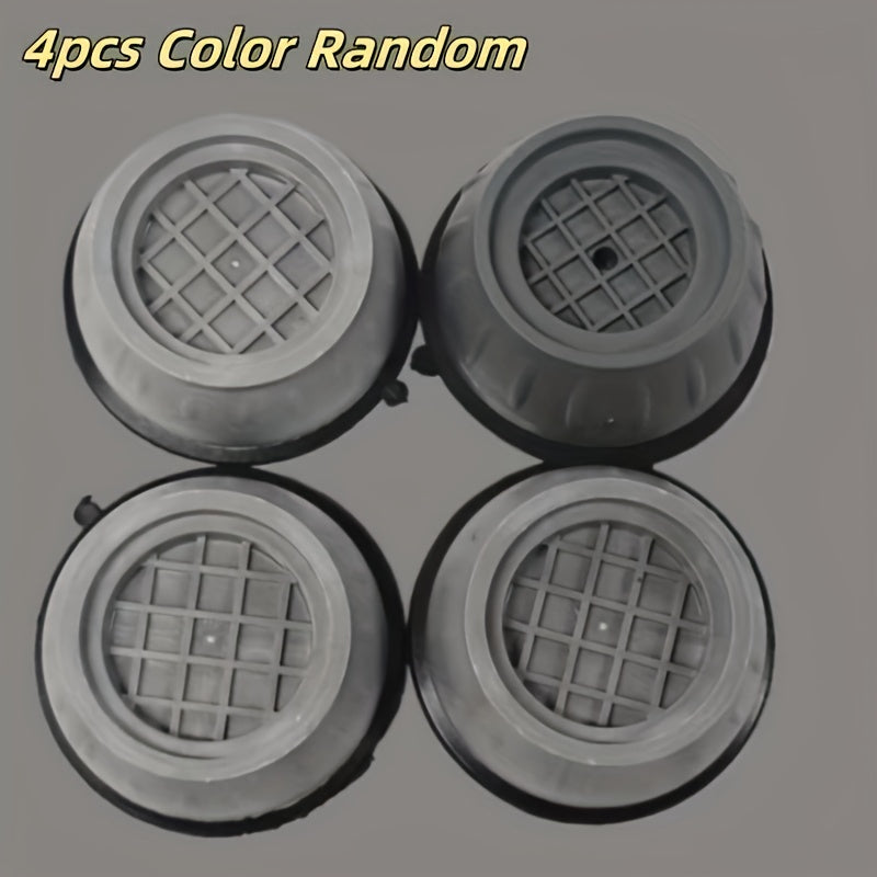 4 PCS Set Washing Machine Anti-Vibration Silicone Pads - Shock Absorption and Noise Reduction, Sturdy and Durable, Stable Washing Machine Support, Reduces Vibration and Noise, Waterproof, Non-Slip, and Shock-Absorbing, Raised