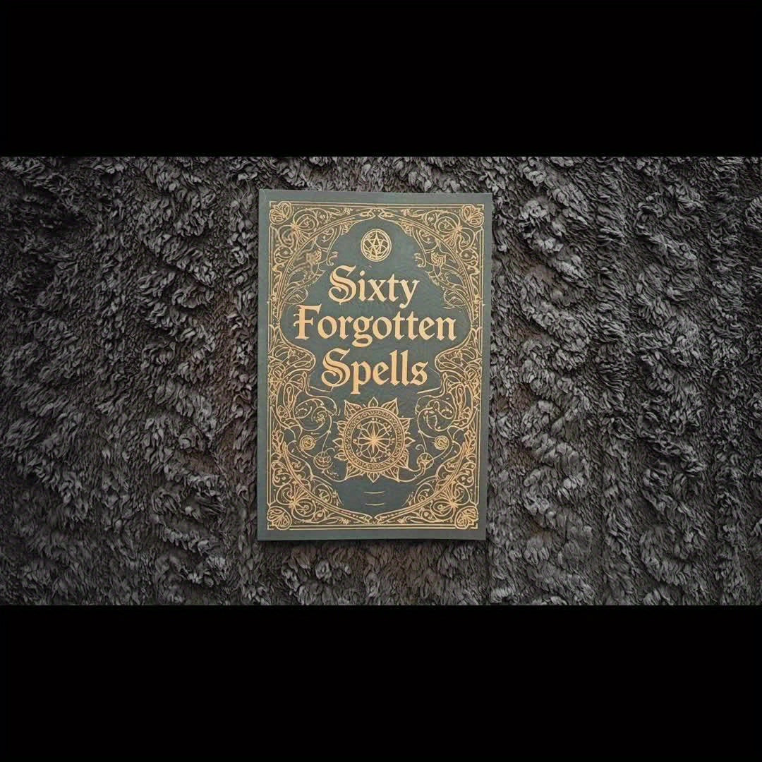 NEW 60 Pages Forgotten Spells Clipbook, Paper Album for Party Games and Activities, Witch Spell Book, Magical Prop, Novelty Magic Toy, Tabletop Games, Olive Green, Rectangle Shape