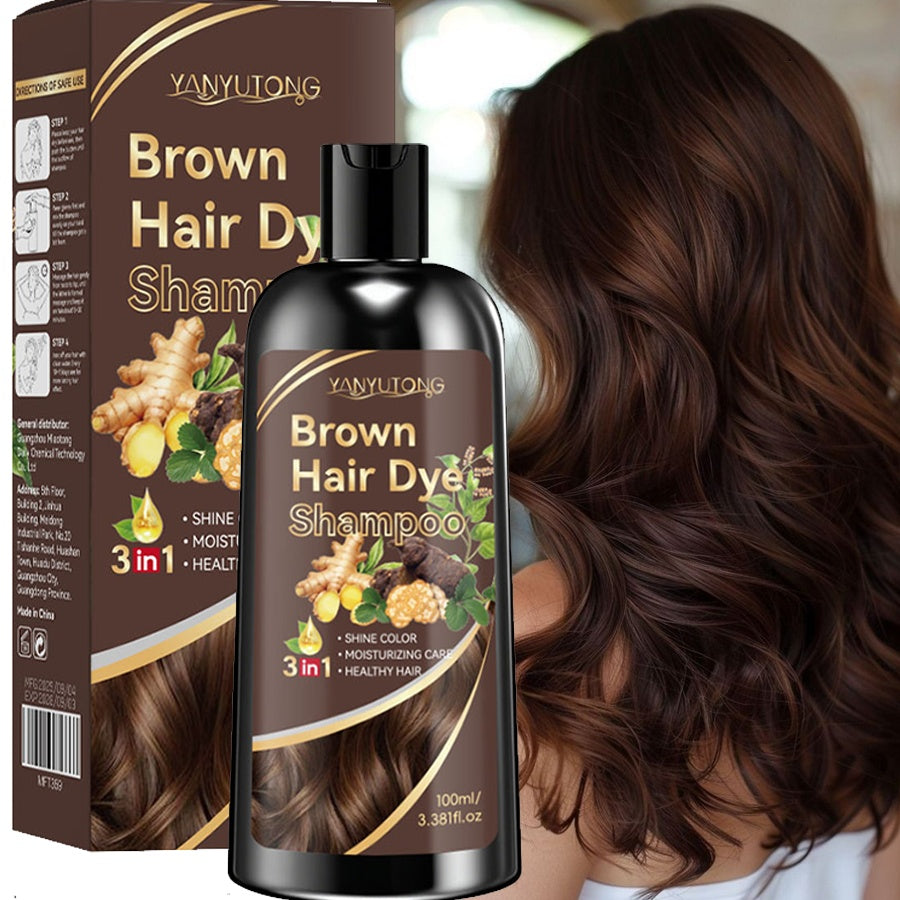100Ml of 3-In-1 Shampoo And Hair Dye, Cleanses And Colors, Instantly Adds Color, Creates Shiny, Voluminous, And Smooth Hair in Just a Few Minutes, Gentle And Non-Damaging, Moisturizing, Frizz Control