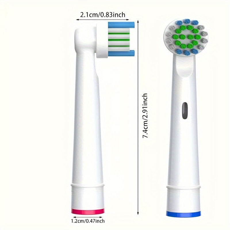 NEW 16 PCS Set Replacement Toothbrush Heads Compatible with Oral-B Pro 500/1000/1500/3000/3757/5000/7000/7500/8000 Electric toothbrushes - Soft Bristles for Gentle Cleaning, Dental Care Essentials, Hygienic Design, Family Den
