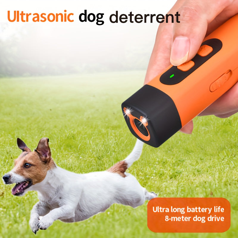 Professional Ultrasonic dog training bark stopper, triple-core inverter anti-barking deterrent device, 8.0 meter + LED flashlight, rechargeable and portable, pet-safe, Anti-Bark Device, Dog Barking Solution, Portable Anti-Bar