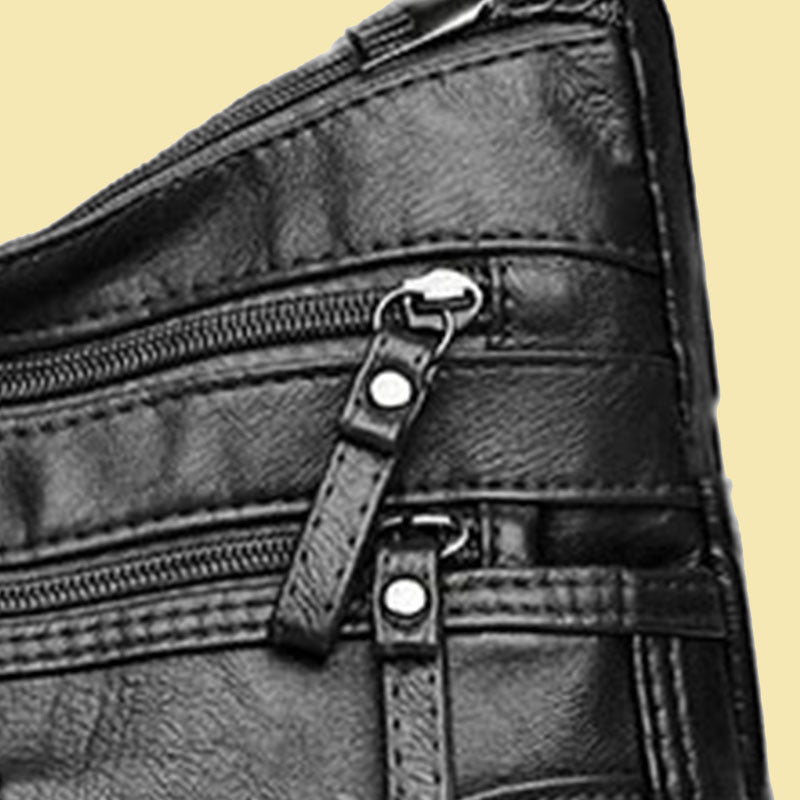 Women's Single Shoulder Bag - Multi-layered New Style Fashionable and Versatile Crossbody Bag for Both Men and Women, Suitable for Casual Use. [The Zipper Direction Is Random]