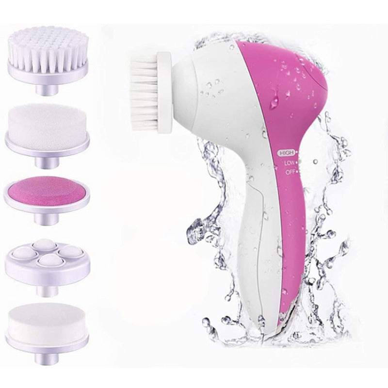 NEW Arrivals 5-in-1 Multi-Functional Facial Cleansing Device - Electric Facial Cleansing Brush - Used for Exfoliation, Skincare - Women's Rotating Cleaning Tool - Battery Powered Skin Care Supplies