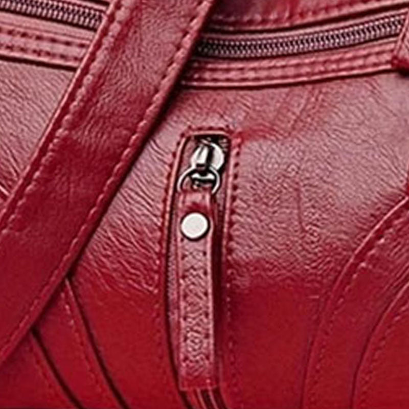 Women's Single Shoulder Bag - Multi-layered New Style Fashionable and Versatile Crossbody Bag for Both Men and Women, Suitable for Casual Use. [The Zipper Direction Is Random]