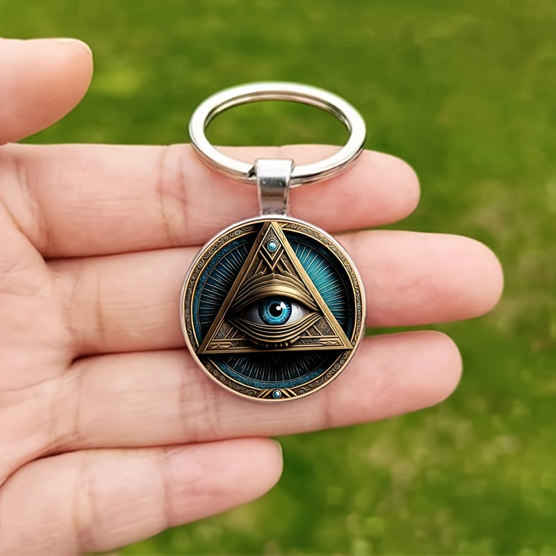 Illuminati Secret Society Triangular Dark Mysticism Angel Eye Fashionable Keychain Pendants Accessories