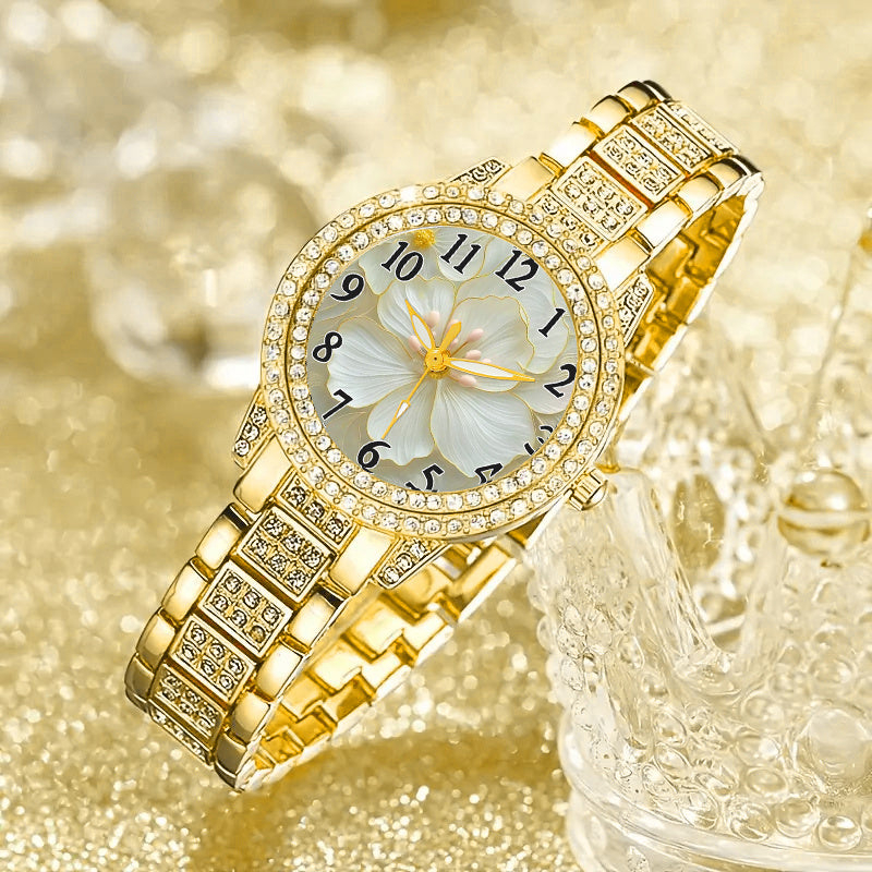 NEW 6 PCS Set Minimalist Quartz Watch & Gift Set - Stainless Shockproof Wristwatch with Matching Necklace, Earrings, Bracelet & Ring - Elegant Digital for Birthdays,, Graduations - Luxury Matching