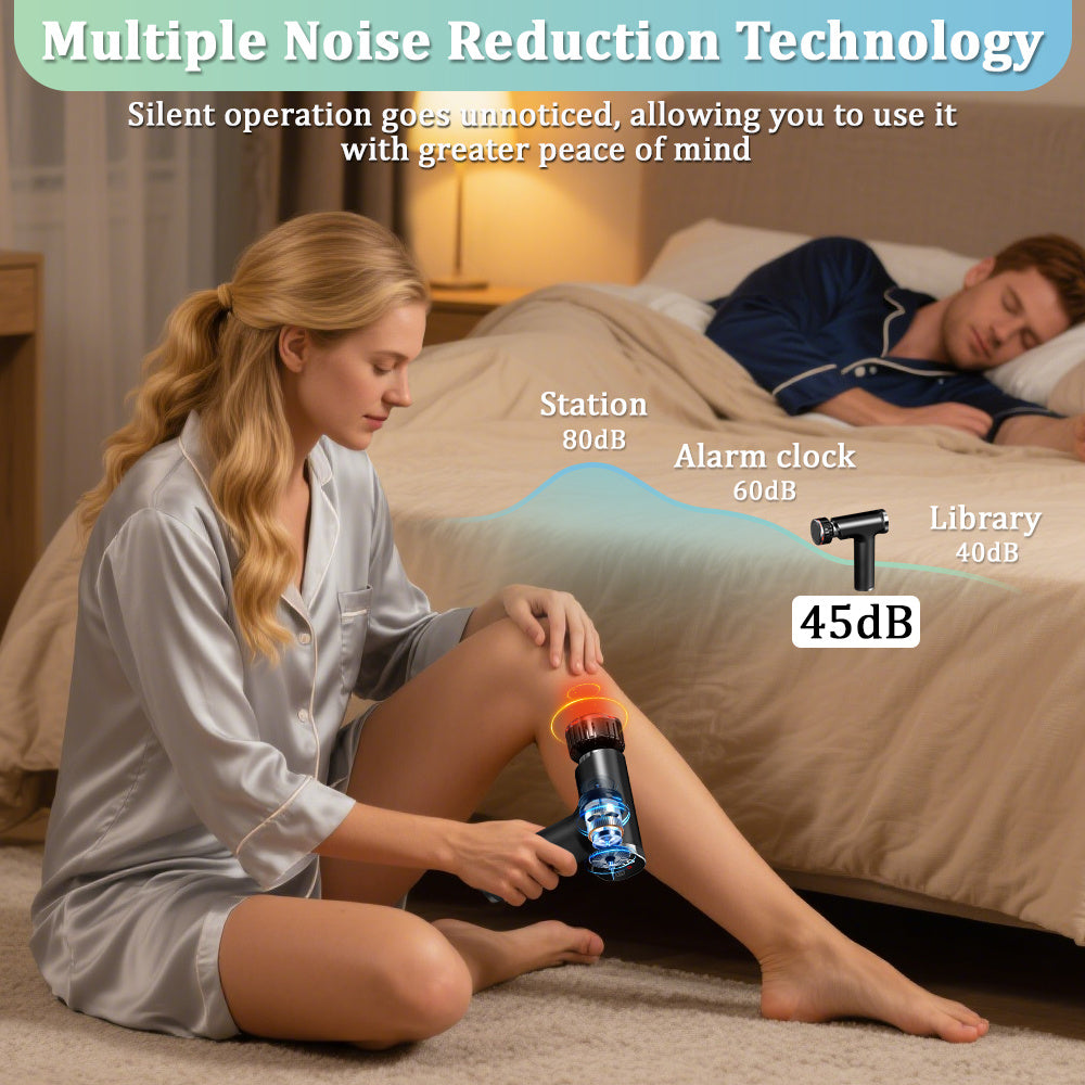8 IN 1 Electric Massage Gun with Heat & Cold, Athlete Massage Gun, Multifunctional Fascia Gun Home Portable Gym Use Small Quiet Handheld Massager with LCD Touch Screen, 9 Heads for Shoulder, Body, Back, neck relaxation, Deep