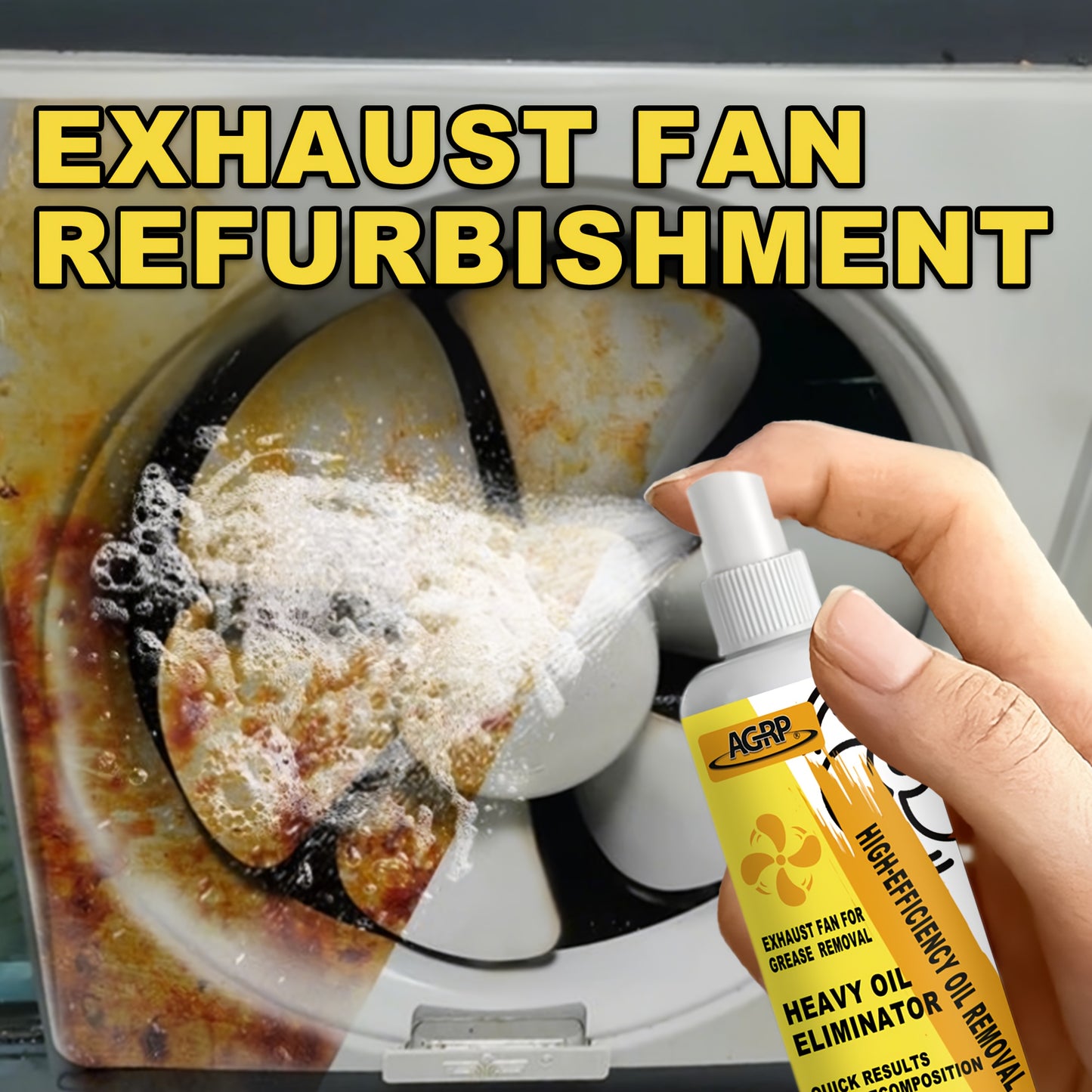 Powerful Kitchen Oil Removal Spray - Suitable for Metal and Plastic Surfaces, Removes Oil from Exhaust Fans, Ovens, Stoves, Cookware and Pans, Ideal for Home Chefs and Professional Chefs
