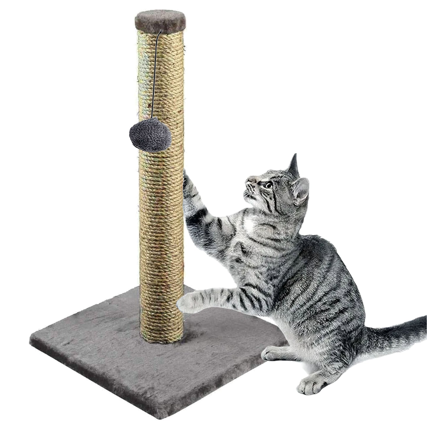 Cat Scratching Post 40cm Scratch Post Kitten Cat Tree Scratcher Sisal Pole Vertical Claw Scratching Tall Modern Design For Cats New