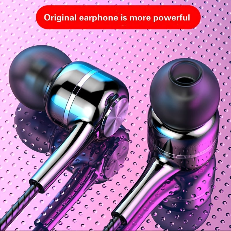 4/8 PCS Set Noise-Canceling In-Ear Headphones with Microphone, Powerful Bass, High Definition, 3.5mm Jack, Tangle-Free Cables, Suitable for MP3, Computer, Gaming, Live Streaming, Karaoke, Sports, Running, Rope Skipping, Gift