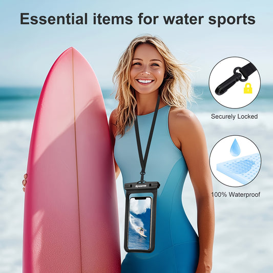 2 PCS Set 4 Colors 17.78 cm Phone | For iPhone16Pro 15 14 13 12 11 Pro Max XS Plus for galaxy Phone, PVC Dry Bags for Diving, Swimming, Snorkeling and Beach Adventures