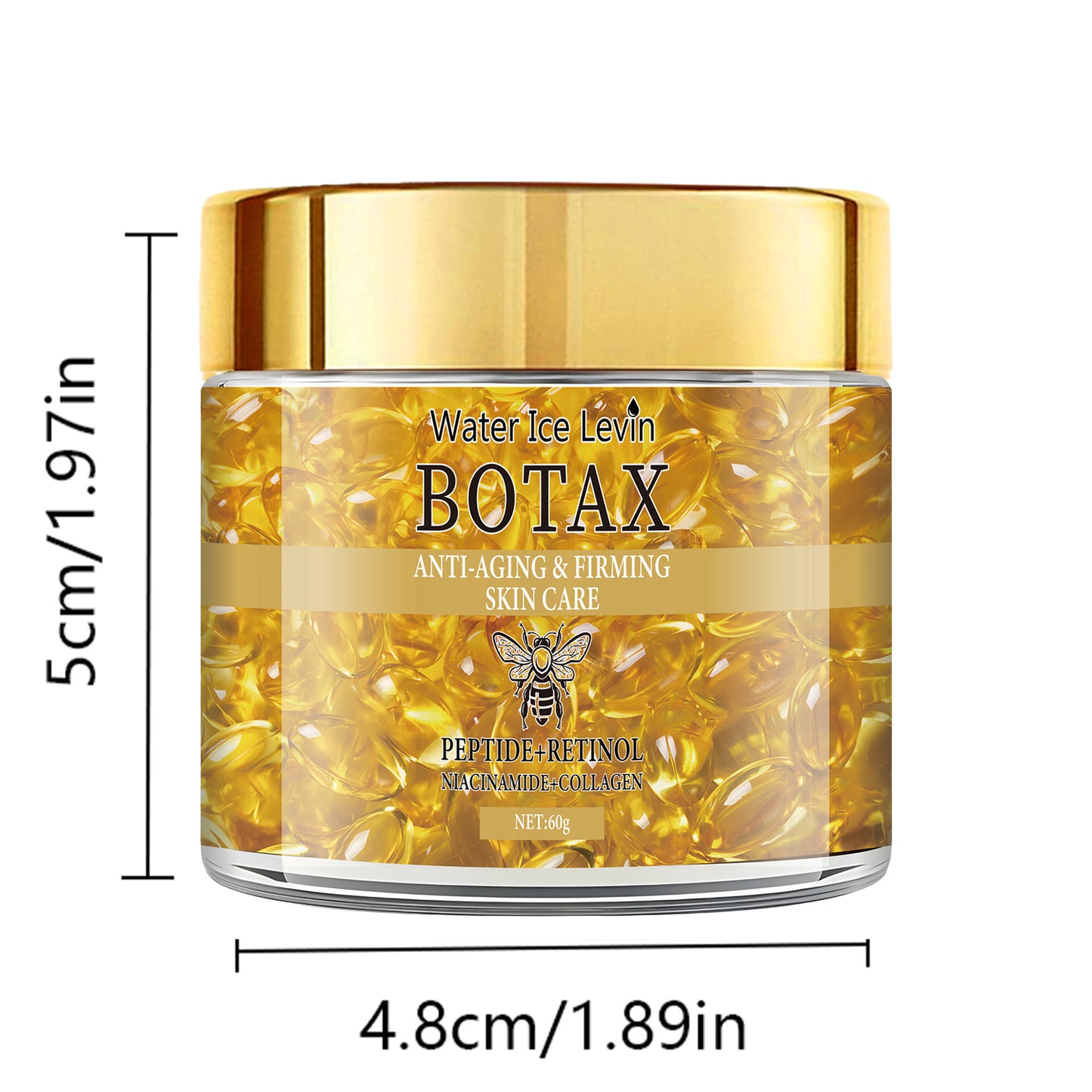 BOTAX Facial Firming Serum with Retinol, Collagen & Bee Venom, Moisturizing Cream for All Light Beige Types Including Dry, Sensitive, Mature, - Quick Results, Protein Skincare