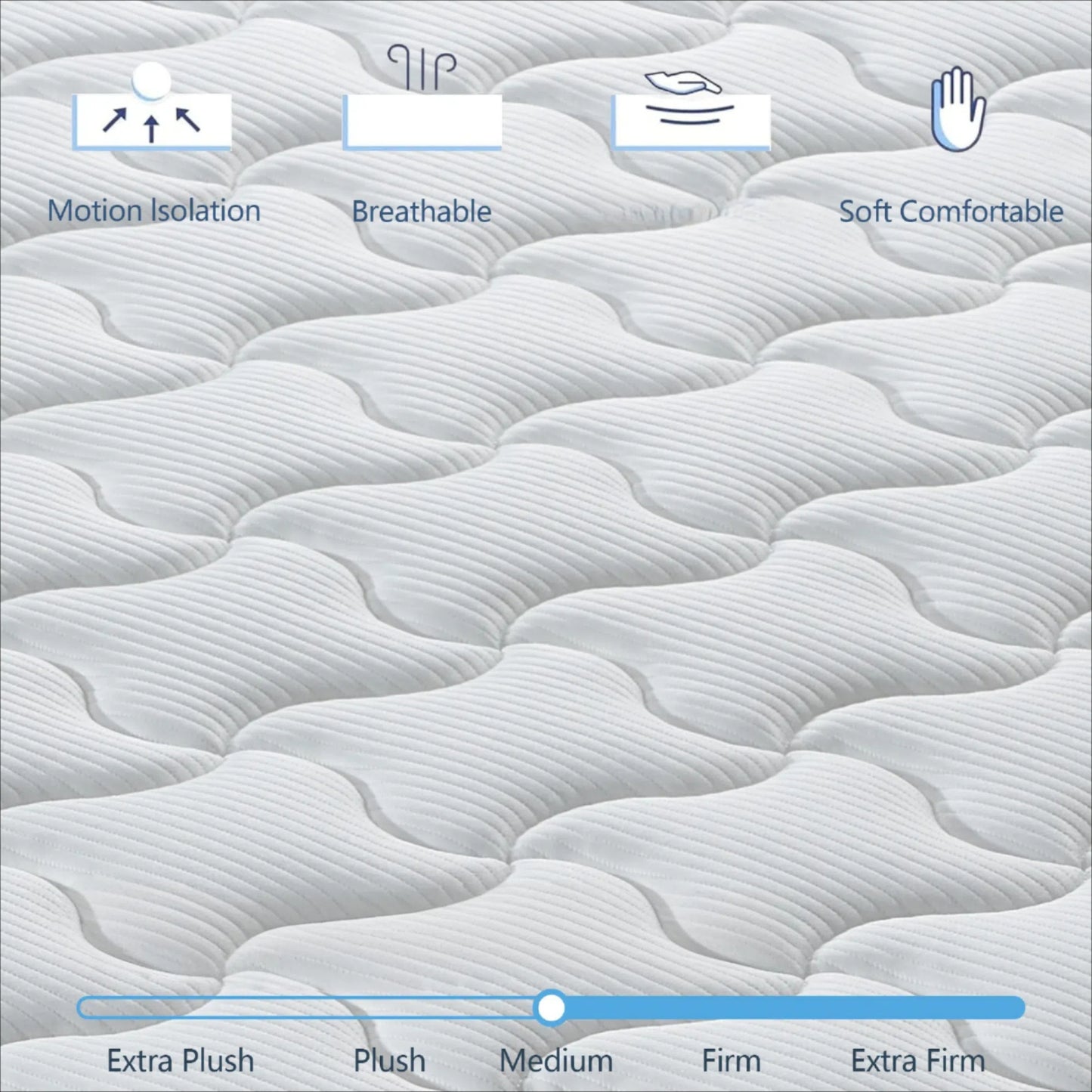 Double Mattress (135x190x28cm) 2000+ Pocket Springs & Gel Memory Foam 7-Zone Ortho Support Motion Isolation 3D Cool Cover Reinforced Reduction Medium Firm 31cm Vacuum Roll 200-night trial