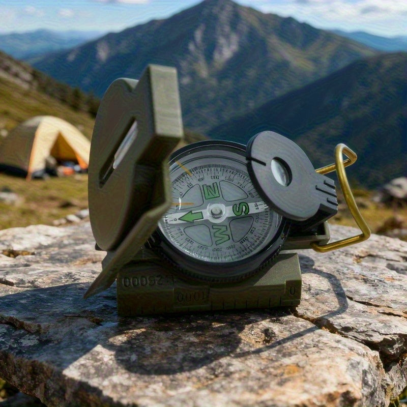 Outdoor Emergency Survival Compass, a Multifunctional Waterproof Portable Compass for Hiking, Camping, Bushcraft Mountain Adventures And Traveling, Without Battery Sports Activities