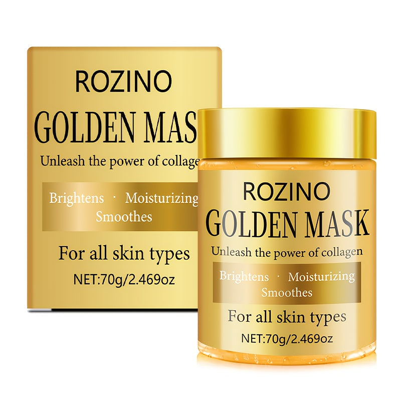 Golden Collagen Off Face Mask-Instant Facial Lift Mask Overnight, Moisturize Firm, More Radiant. Look Reduced Black Spot Discoloration Appearance and Wrinkles Appear, Improved Skin Redness, Dull, Loose and Large Pores Signs.