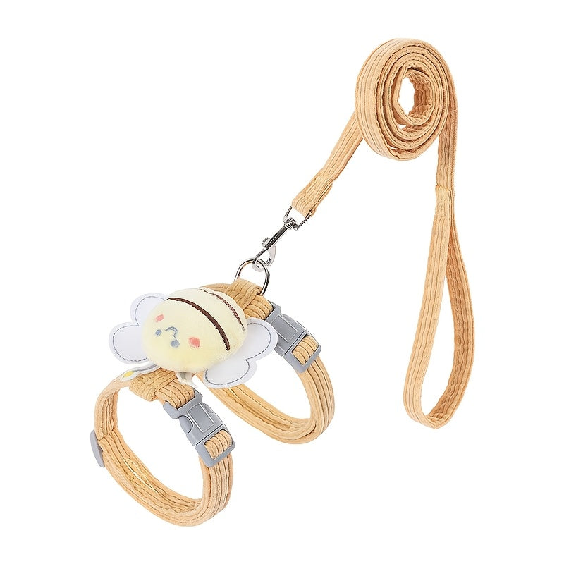 Escape-Proof Cat Harness Vest Cat Leash Chest Strap Set Anti-break Out Special Leash Adjustable Chest Back Cat Leash