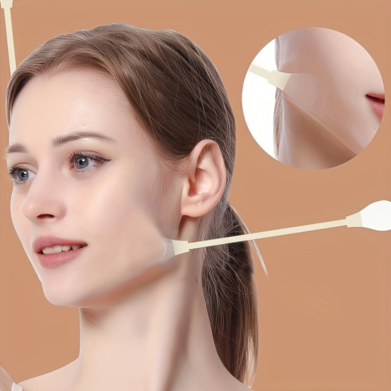 20 PCS Set of Invisible Face Lifting Patches with 4 Adjustable Elastic Bands, Instantly Shape The Neck, Cheeks And Double Chin, Reusable Unscented Light Beige Firming Tape