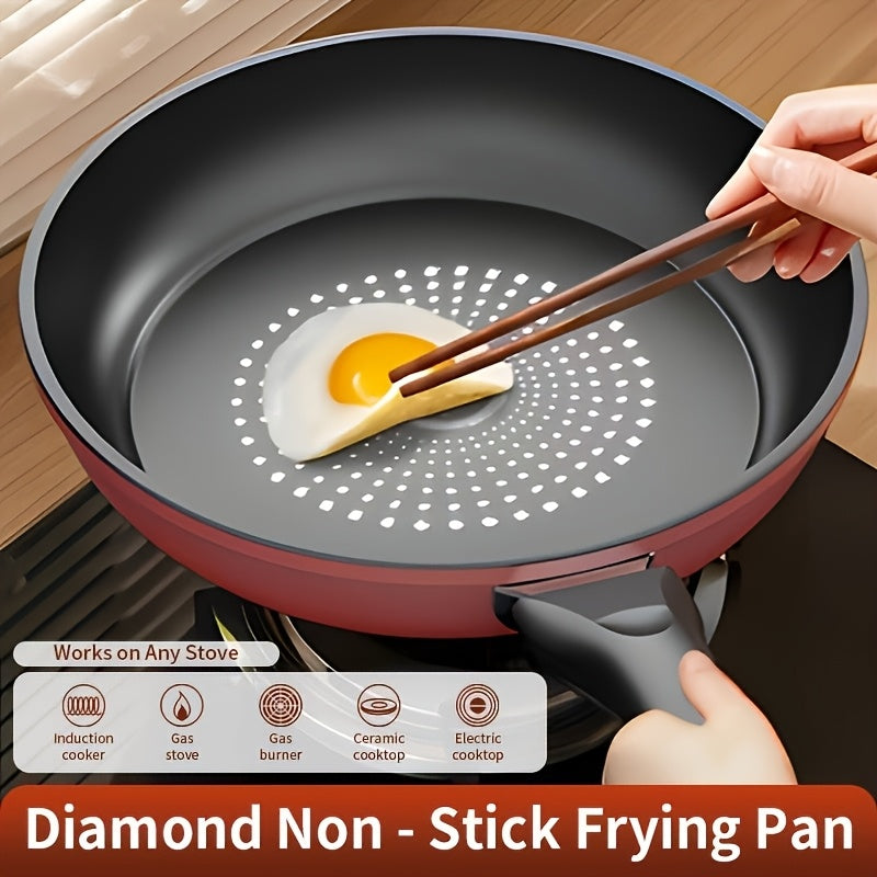 24cm Cast Iron Skillet Nonstick Fry Pan, Induction Compatible, Lightweight Smokeless Frying Pan for Gas & Smooth Surface Stovetops, for Steak, Pancakes, Breakfast Cooking Kitchen Accessories