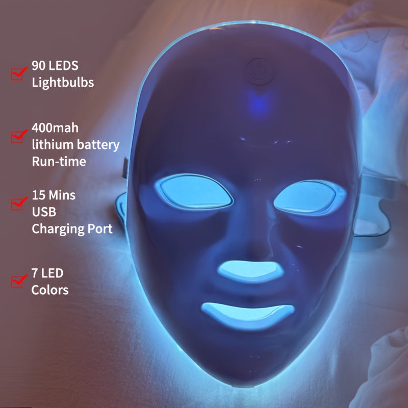 NEW Arrivals 7-Color Women's Beauty Mask USB Charging, Touchscreen, Multi-Functional Portable Facial Care Device, Gift for Girlfriend and Friends Women Beauty Salon Spa Supplies