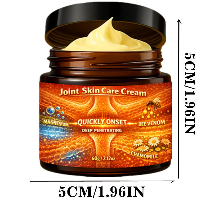 Maximal Joint And Skin Care Pain Relief Cream | Fast-Acting For Runners Gym-Knees, Hands, Feet, Elbows & Shoulders - Natural Formula With Turmeric, Bee Venom, Magnesium, Honey, Retinol, Hyaluronic Acid, Vitamin C, Niacinamide