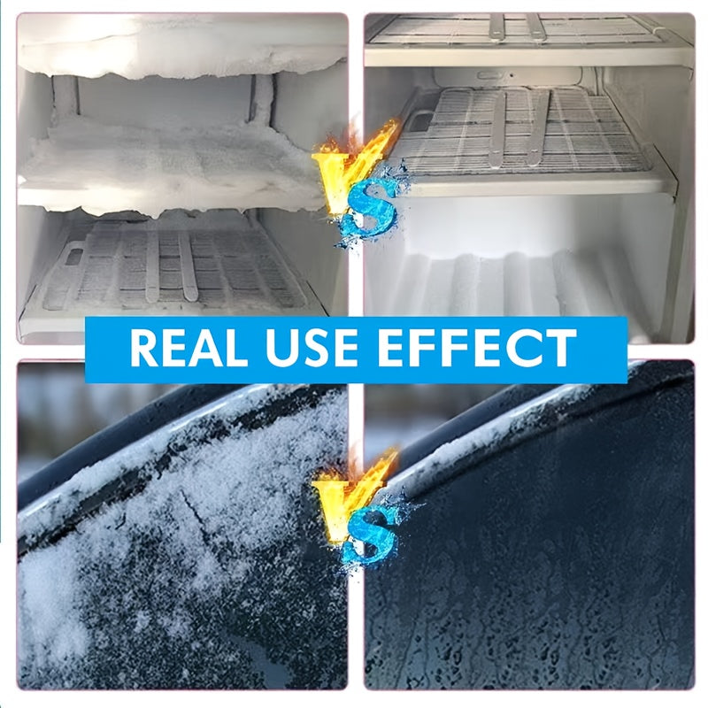 50ml + Shovel Set Refrigerator & Freezer De-Icer – Fast Ice Melting & Anti-Freeze Solution | Suitable for Home & RV Refrigeration Units Also for Vehicle Car Glass Windows