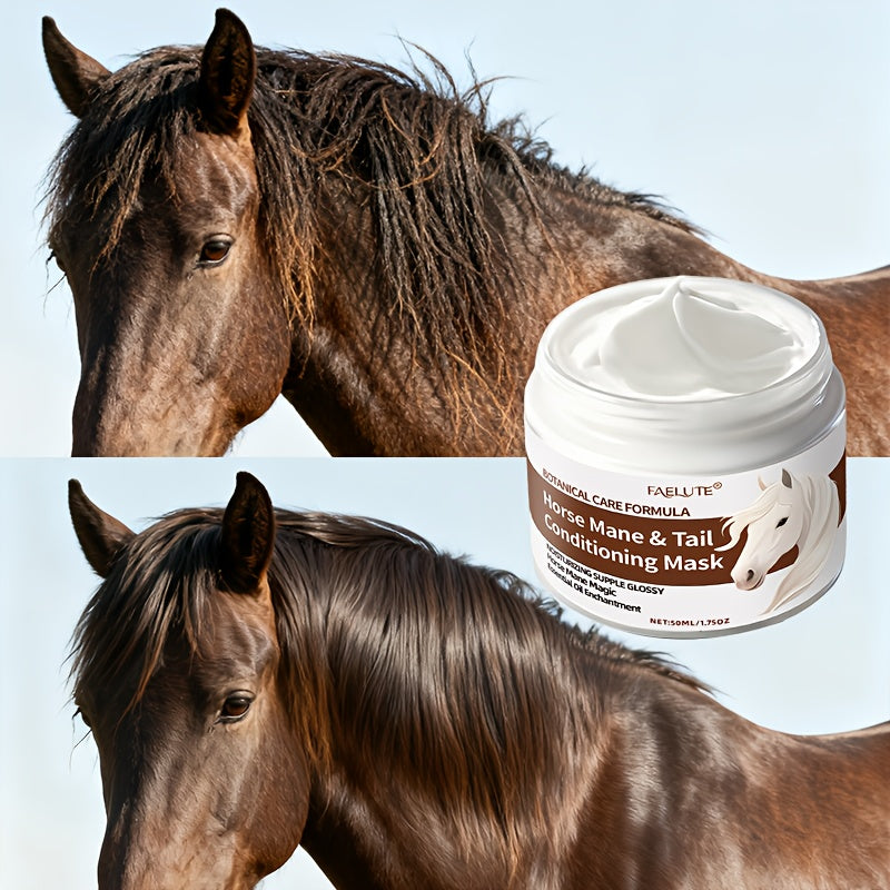 NEW Mane & Tail Conditioning Balm - Professional Horse Grooming Cream with Natural Oils & Vitamin E, Non-Greasy Formula for Instant Mane Softening, Shine & Long-Lasting Care - Show Horse Care for Equestrian Competitions & dai