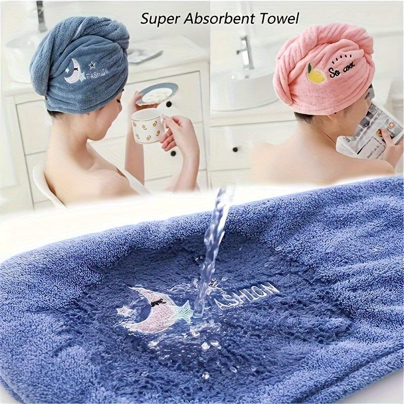 Magic Microfiber Hair Drying Towel - Quick-Dry Super Absorbent Shower Cap & Turban, Soft Polyester Bath Hat with Button Closure, Multi-Color Options Women Hair Care Accessories