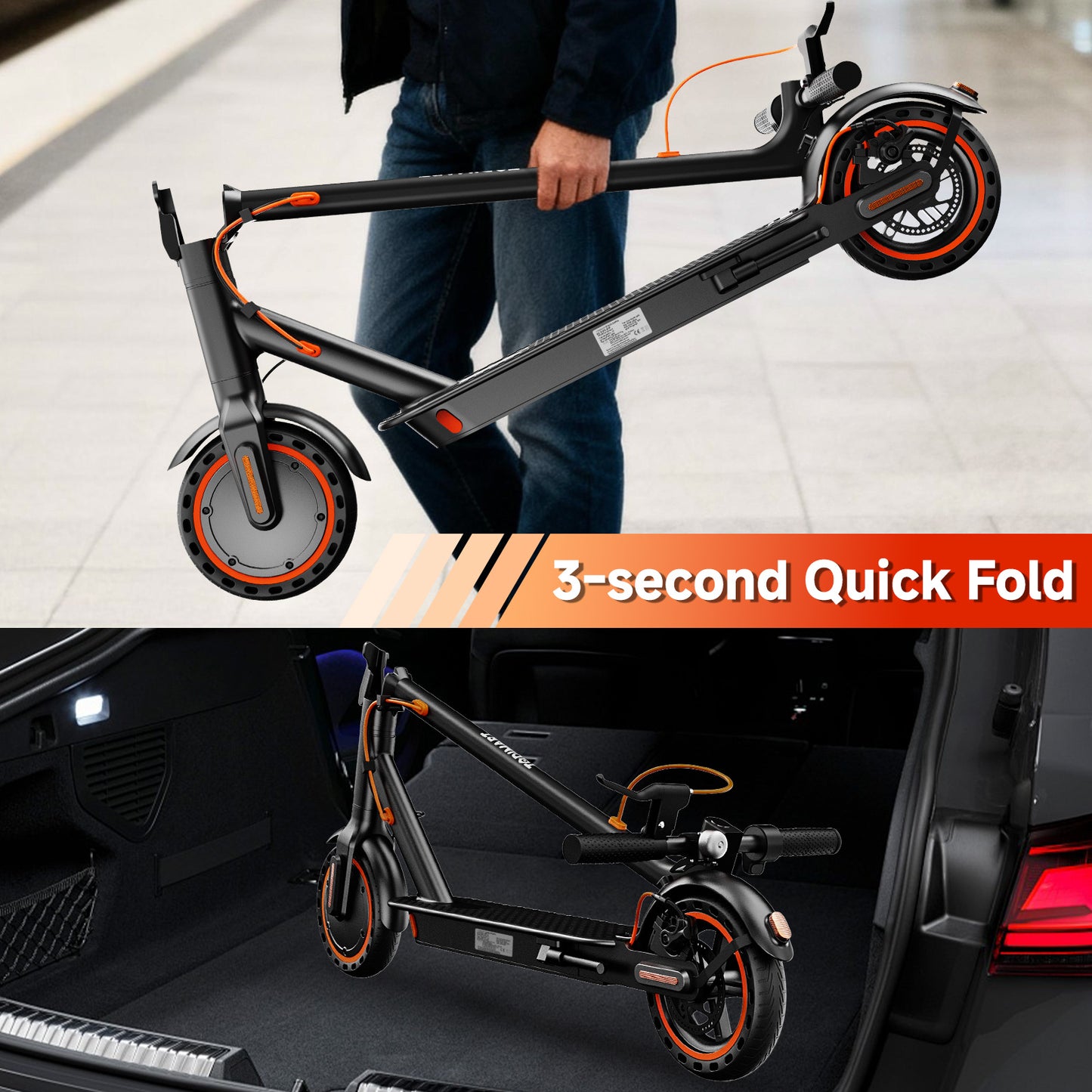 NEW  T3 Adult Electric Scooter, 25 Km Range, 36V 7.8Ah Battery, Ultra Light 350W/25KM/H Motor, 8.5-Inch Solid Honeycomb Tires, Front And Rear Dual Brakes, 70kg Maximum Load Capacity
