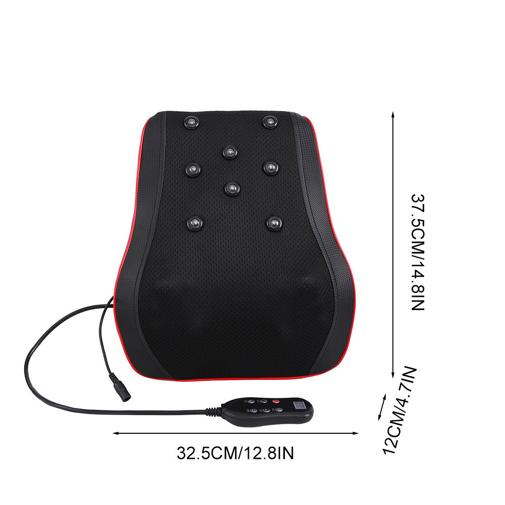 Full-Body Massage Pad with 10D Realistic Kneading Airbag Stretching Moxa Heat Therapy High-Frequency Vibration Ergonomic Design Remote Control Adjustment for Neck Shoulders Waist Back Home Office Comfort Massager
