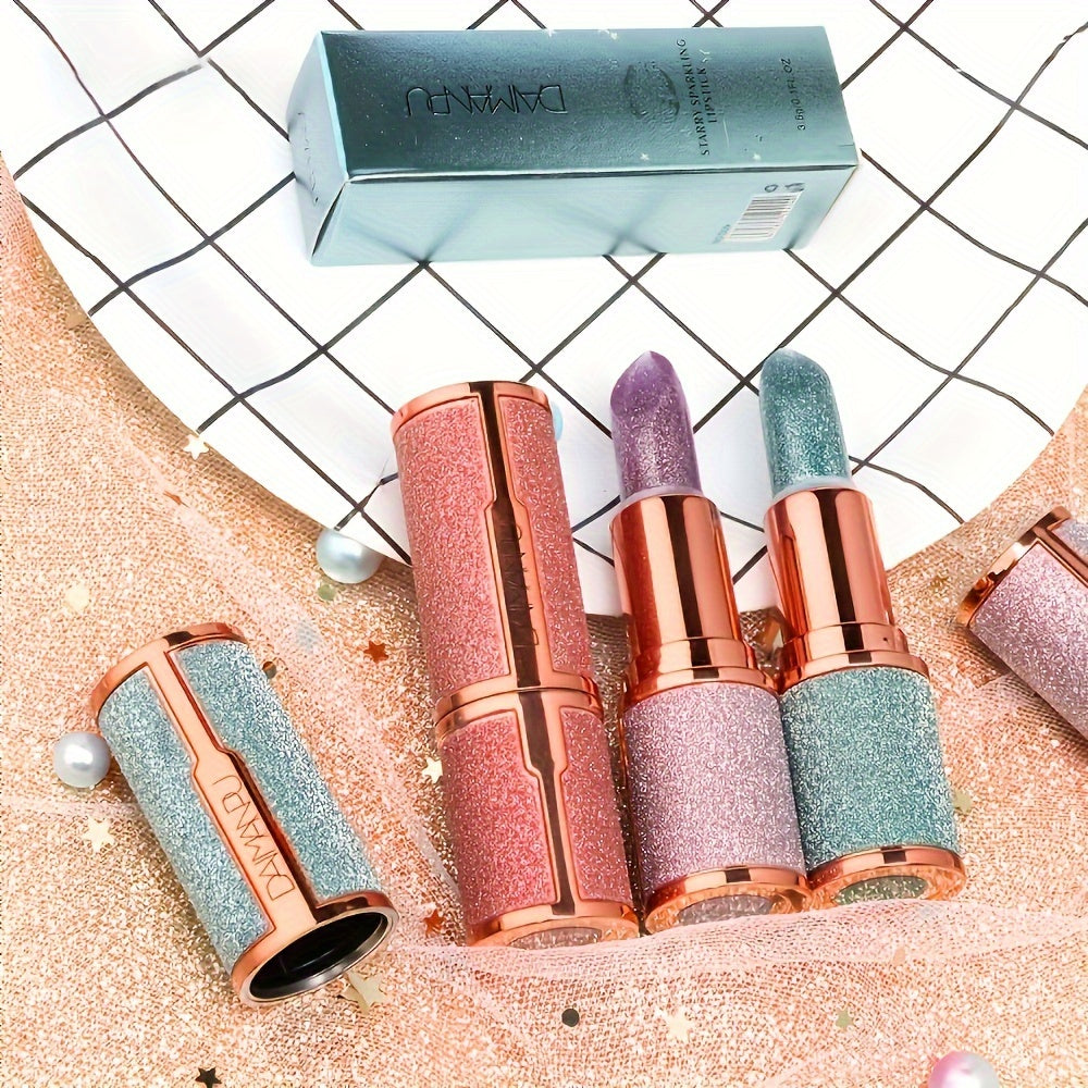 8 Colors Luxury Rose Smoke Powder, Bright Starry Sky, Glossy Velvet Texture, Durable, Make Your Lips Shiny, Waterproof, Anti-fouling. Gifts for Women. Ladies Cosmetic Accessories