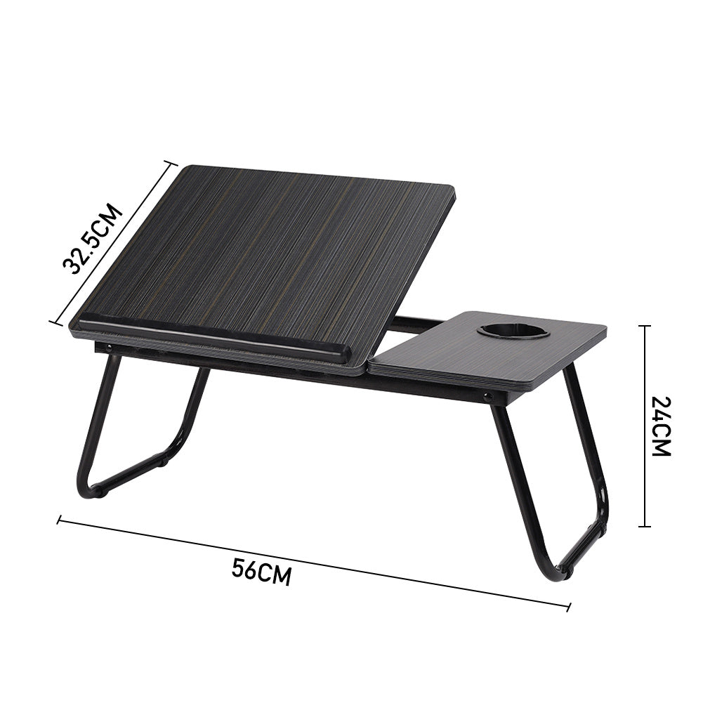 Laptop Desk Laptop Bed Table with Foldable Legs and Cup Slot, Reading Holder Notebook Stand with Adjustable Height Angle, Laptop Bed Tray for Bed Sofa Breakfast Work Study Reading
