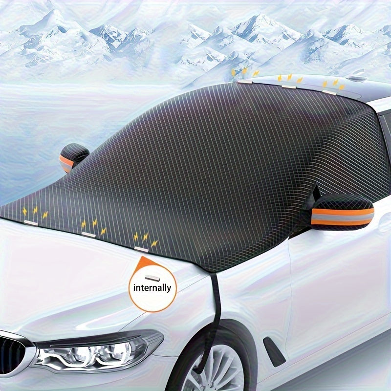 NEW Arrivals Magnetic Snow Cover for Car Windshield, Oxford Cloth Thickened Antifreeze Sunshade, Heat And Snow Protection Car Accessories