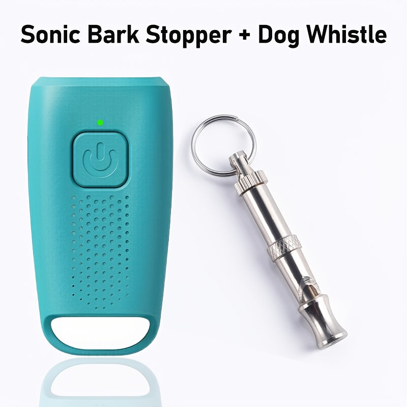 YNF Automatic Dog Device - Instant Barking Control, Rechargeable Battery-Powered, USB Dual Use, for Indoor/Outdoor Use, No Charging Required, With Battery