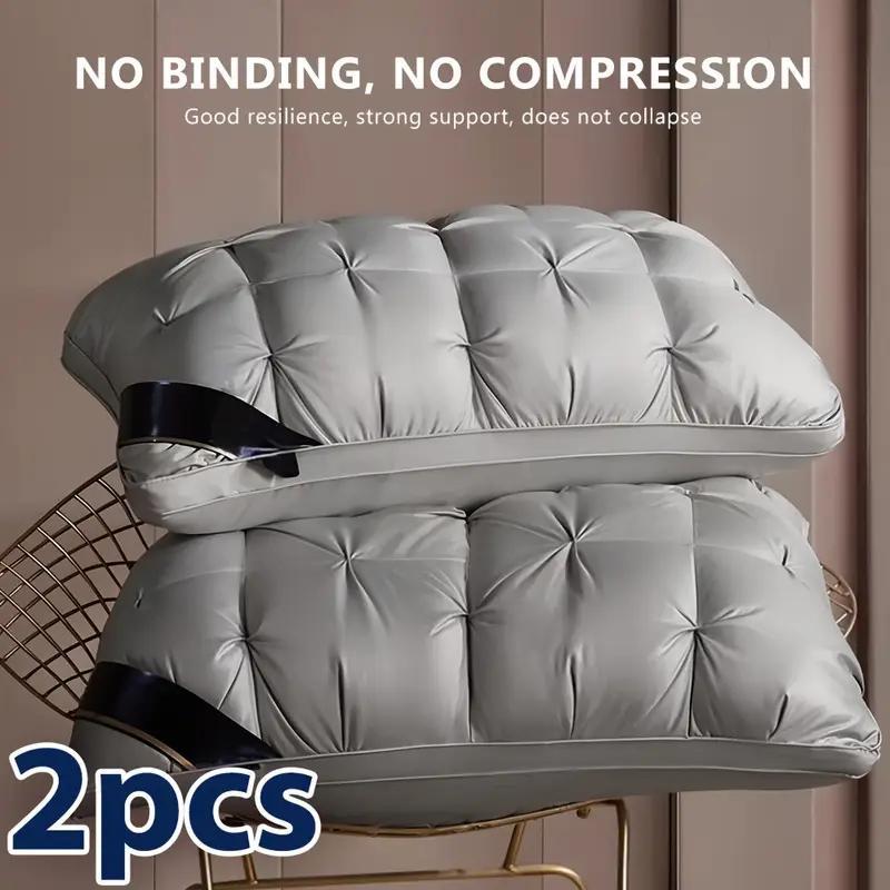 4pcs 3D Luxury Hotel Pillow Set, Neck Support Sleeping Pillows for Comfort & Relaxation, Premium Cover with Zipper Closure, 45*68cm