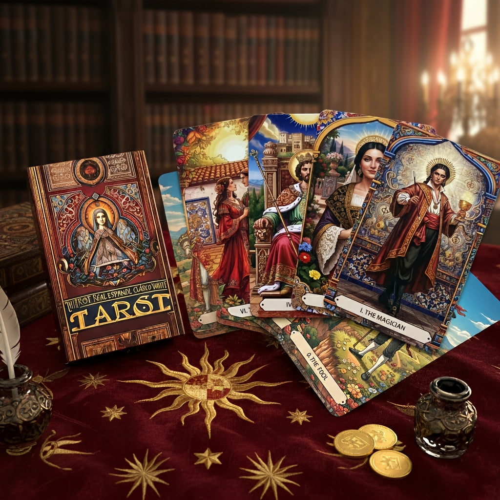 78 Cards English Tarot, Classic Deck Innovative Themed Illustrations, 11.99 x 6.99 cm cards, PDF English-Thai General Guide