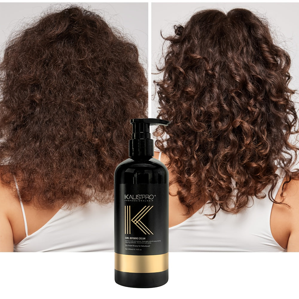 300ml for Curly/Wavy/Coily/Straight Hair Defining Cream, 10.14oz - Moisturizing Hair Styling Paste For Normal Hair& Wig, Long-Lasting Hold & Elasticity, Suitable For Wavy And Curly Textures, Frizz Control Haircare | Sleek Bot